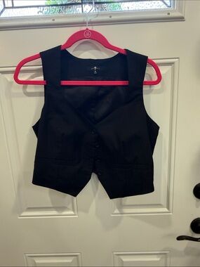 7 For All Mankind Black Jacket with Red Trim
